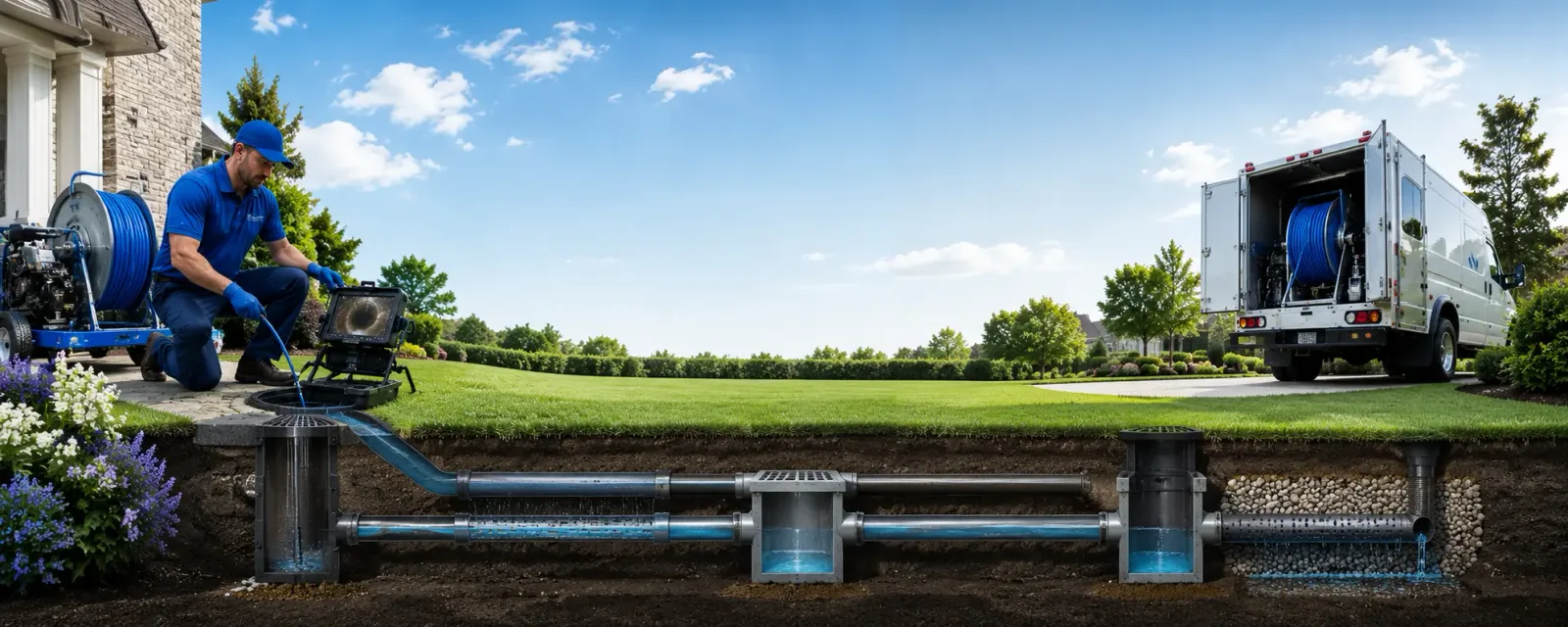 Outdoor drain cleaning information for Ingalls, KS